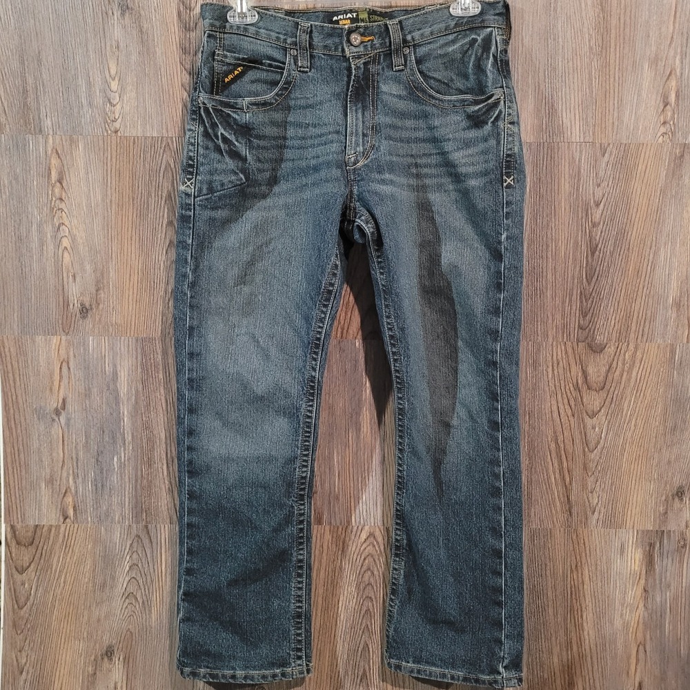 Ariat Rebar M5 DuraStretch Edge Straight Leg Jean 33 x 30 Ironside Wash Workwear